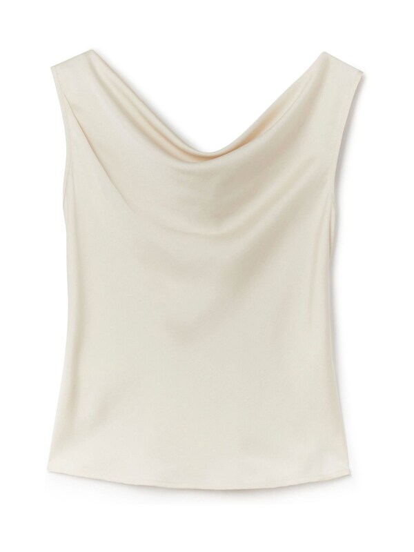 Seraphine Another Sunday Cream Satin Sleeveless Cowl Cami Top