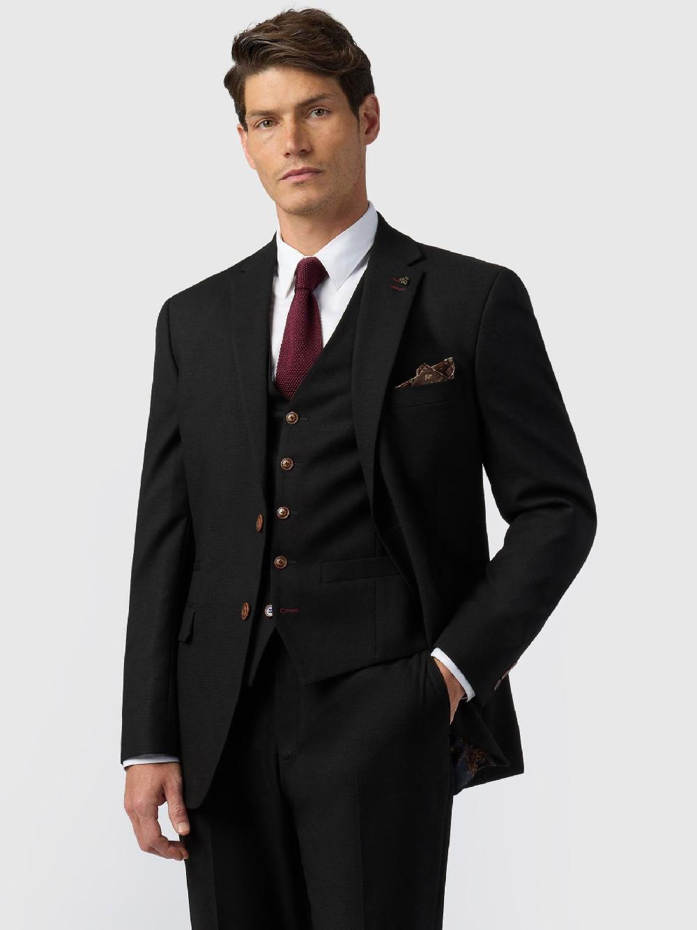 seraphine Antique Rogue Black Blake Texture Regular Jacket