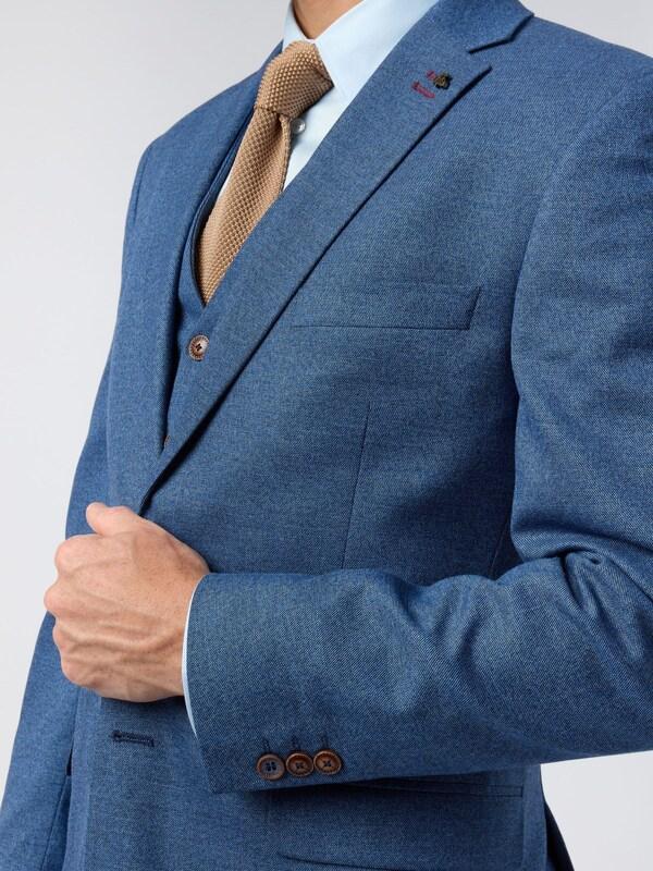 Seraphine Antique Rogue Blue Blake Texture Regular Jacket