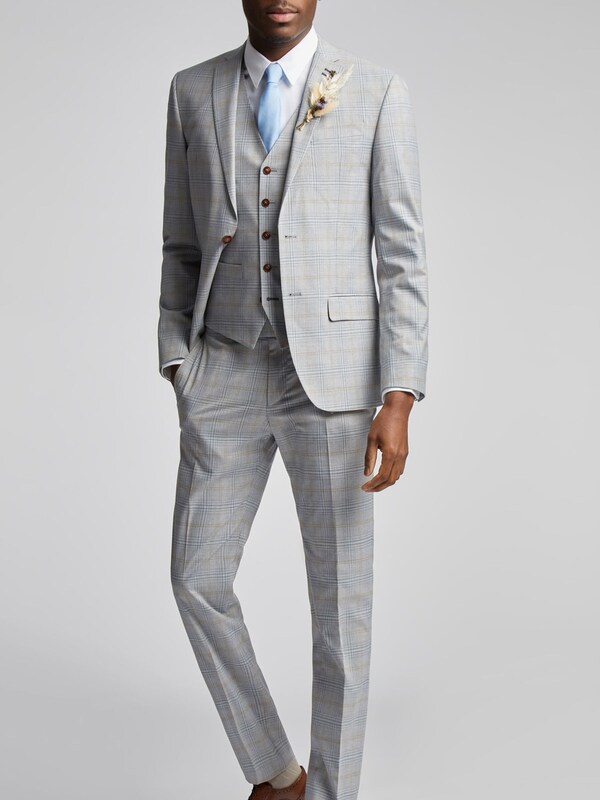 Seraphine Antique Rogue Grey Agate Taupe Check Jacket