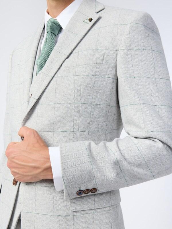 Seraphine Antique Rogue Grey Alva Check Tweed Jacket