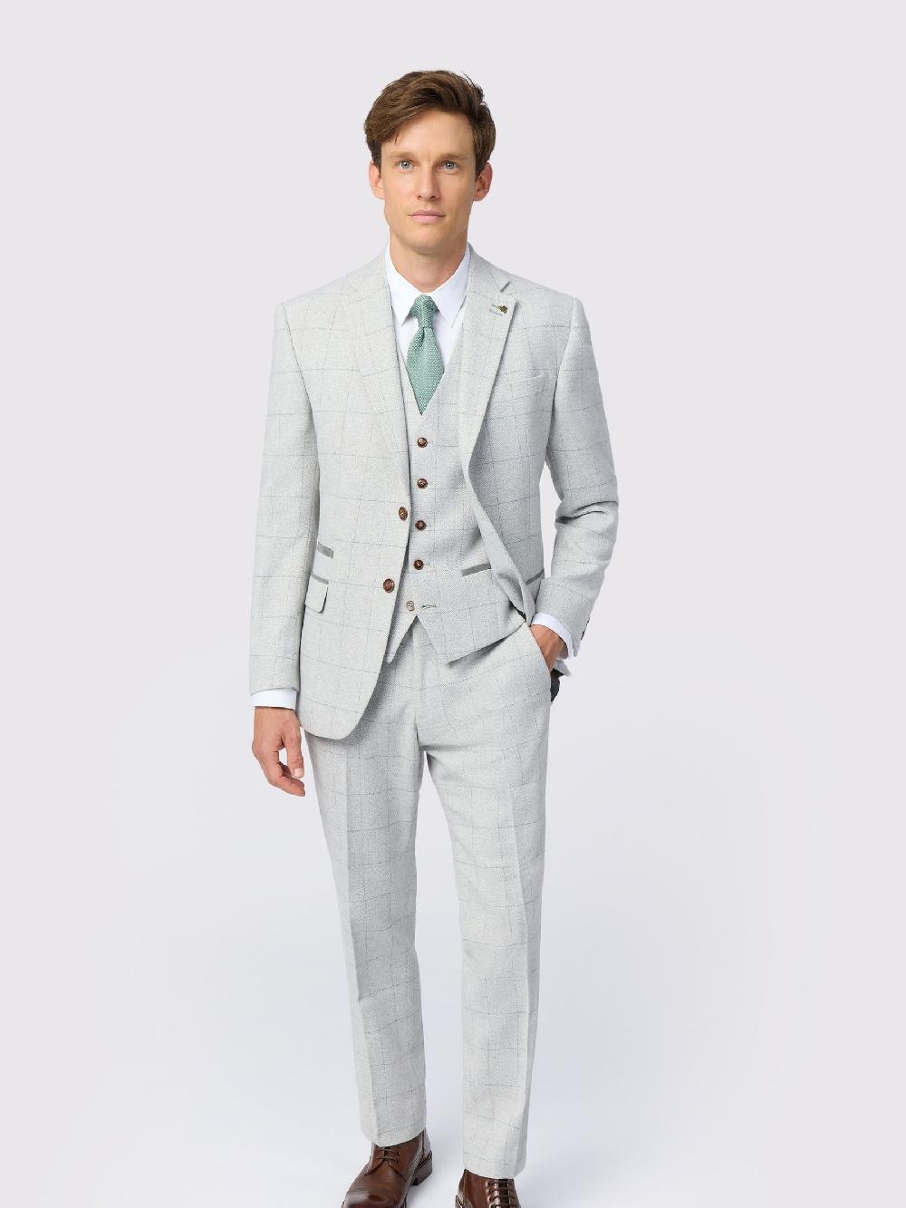 seraphine Antique Rogue Grey Alva Check Tweed Jacket