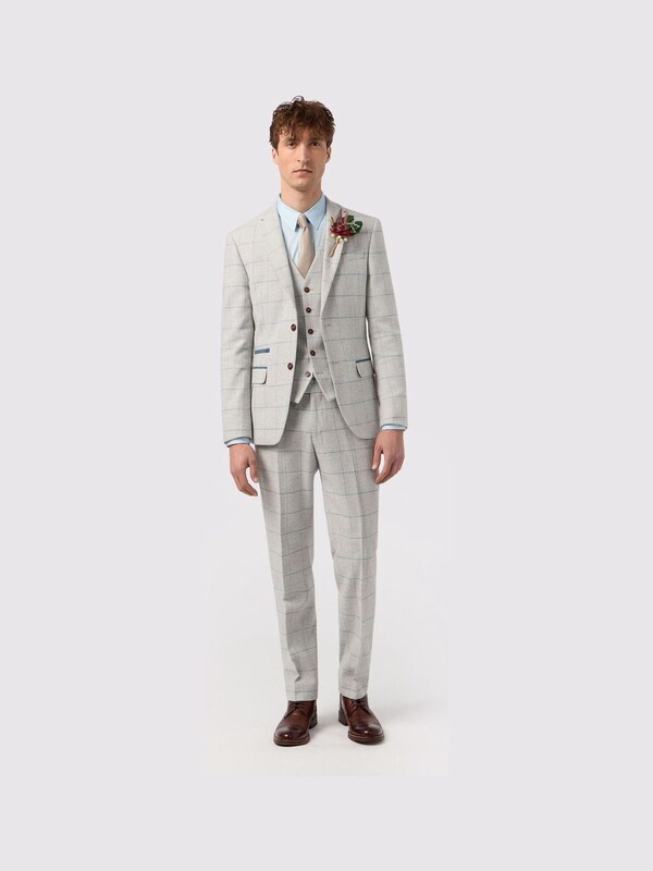 Seraphine Antique Rogue Grey Powell Checks Tweed Jacket