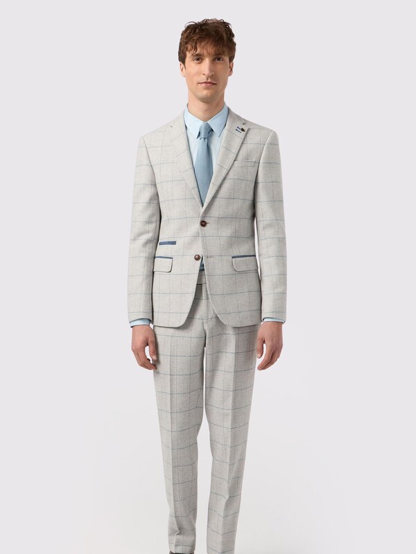 Seraphine Antique Rogue Grey Powell Checks Tweed Jacket