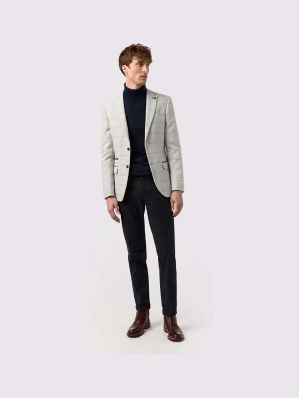 Seraphine Antique Rogue Grey Powell Checks Tweed Jacket