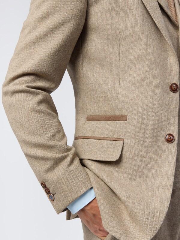 Seraphine Antique Rogue Natural Herringbone Tweed Jacket