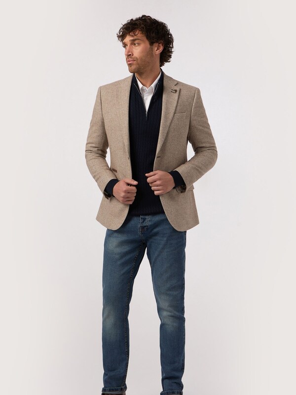 Seraphine Antique Rogue Natural Herringbone Tweed Jacket