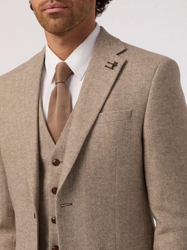 Seraphine Antique Rogue Natural Herringbone Tweed Jacket