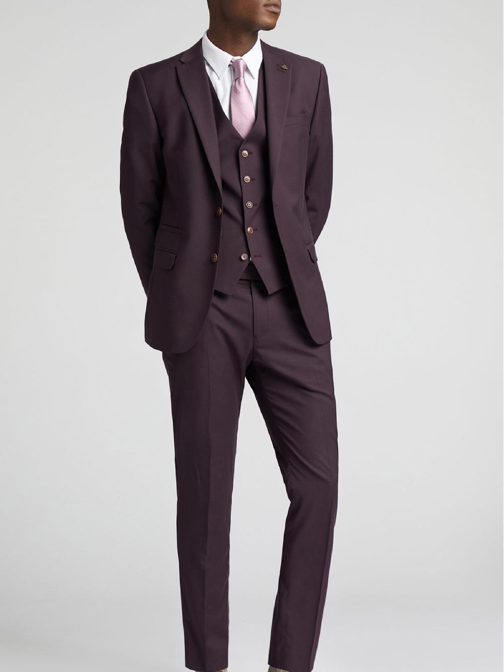 seraphine Antique Rogue Purple Bay Merlot Plain Jacket