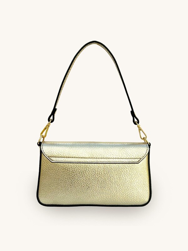 Seraphine Apatchy Gold The Munro Leather Shoulder Bag