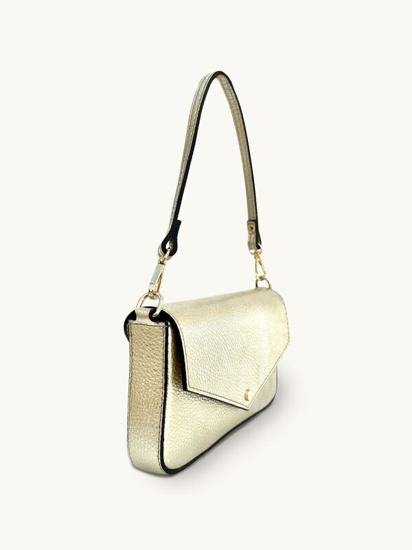 Seraphine Apatchy Gold The Munro Leather Shoulder Bag