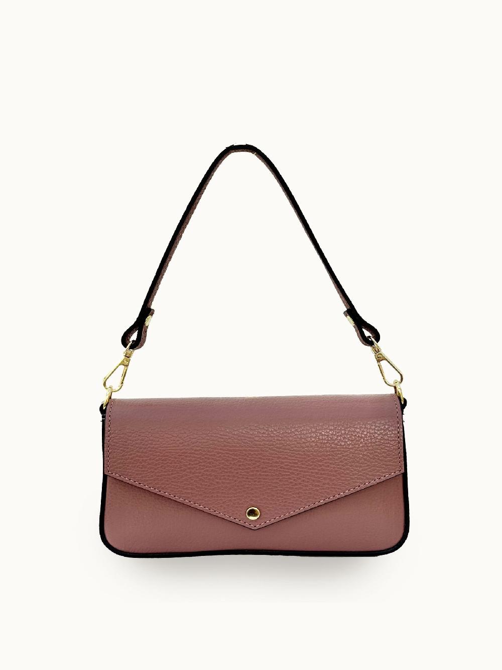 seraphine Apatchy Pink The Munro Leather Shoulder Bag