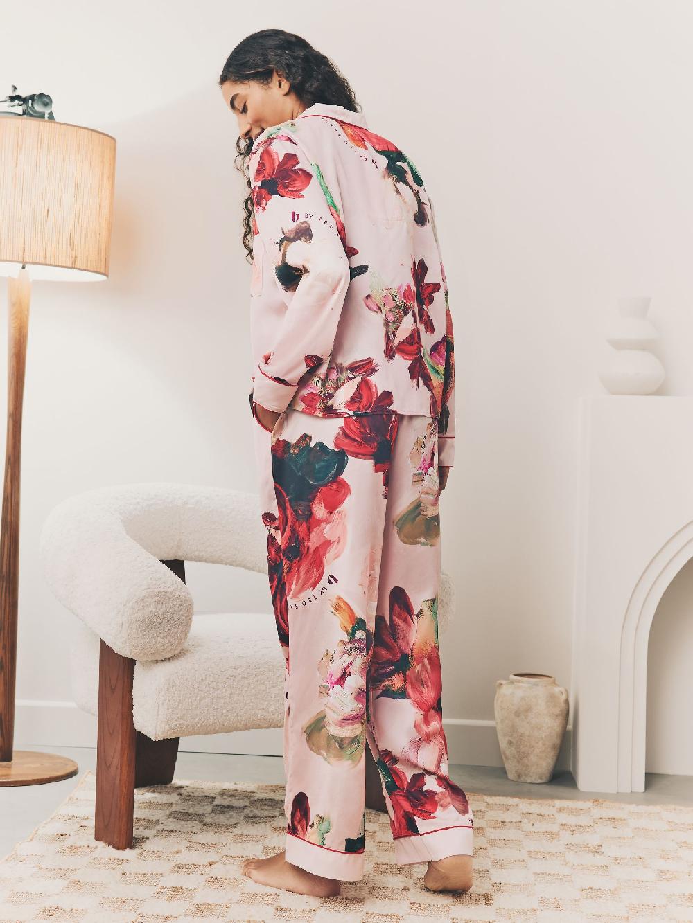 seraphine B By Ted Baker Satin Button Through Pyjamas