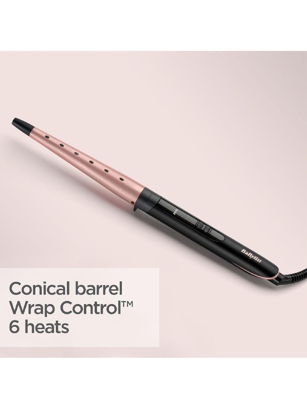 seraphine BaByliss Rose Quartz Conical Curling Wand