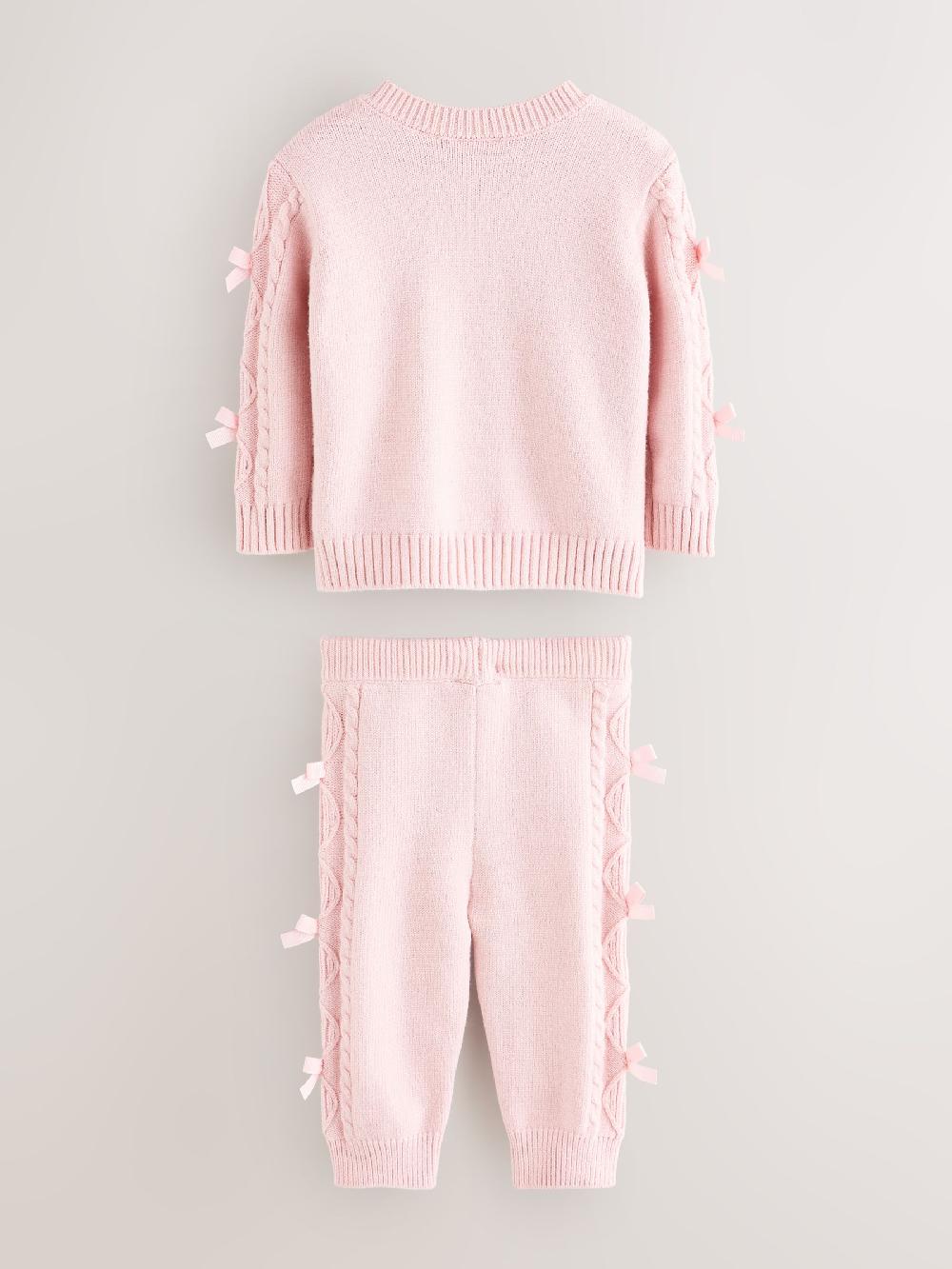seraphine Baker by Ted Baker 2 Piece Bow Knitted Cardigan & Leggings Set