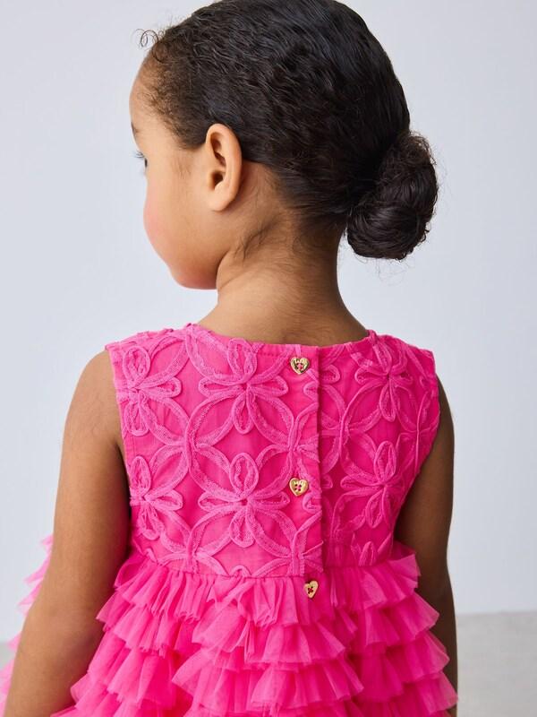 Seraphine Baker By Ted Baker Hot Pink 3D Textured Mesh Dress