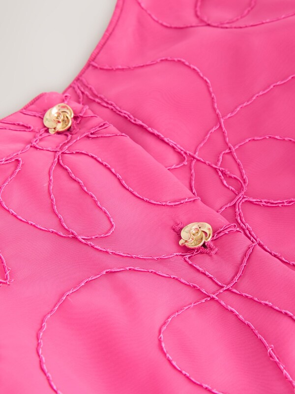 Seraphine Baker By Ted Baker Pink Organza Cord Puff Sleeve Occasion Dress & Scrunchie Set