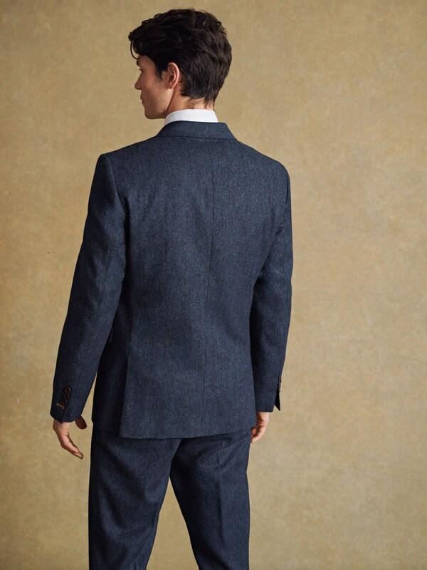 Seraphine Barbour® Blue Donegal Slim Fit Suit Jacket