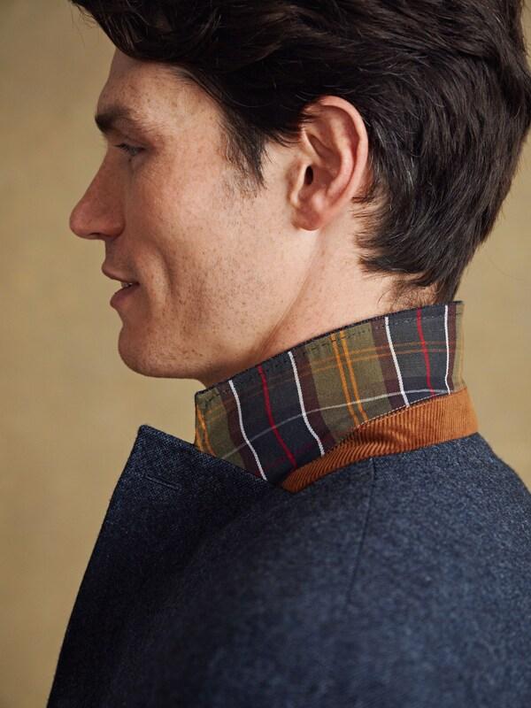 Seraphine Barbour® Blue Donegal Slim Fit Suit Jacket