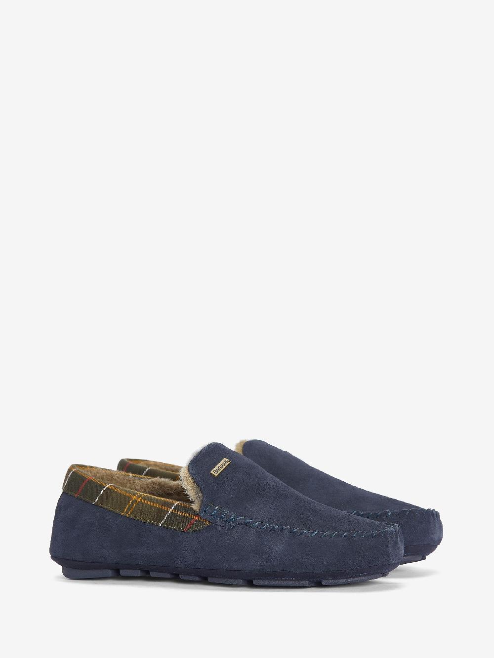 seraphine Barbour® Blue Tartan Monty Moccasin Slippers