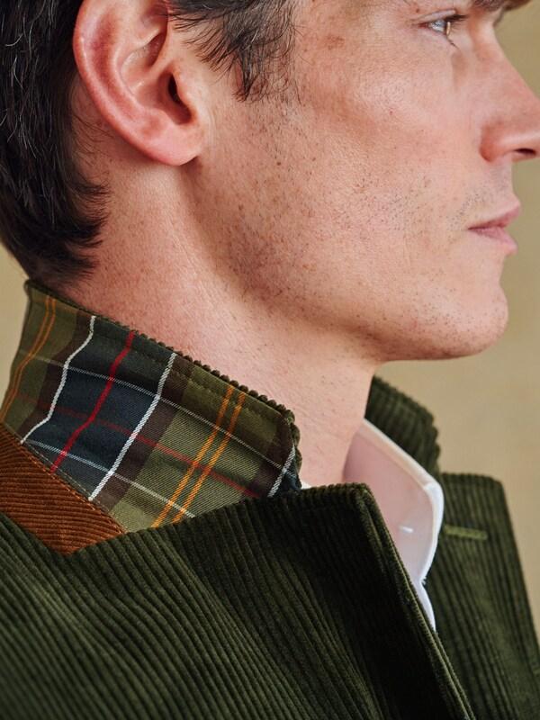 Seraphine Barbour® Green Corduroy Slim Fit Suit Jacket