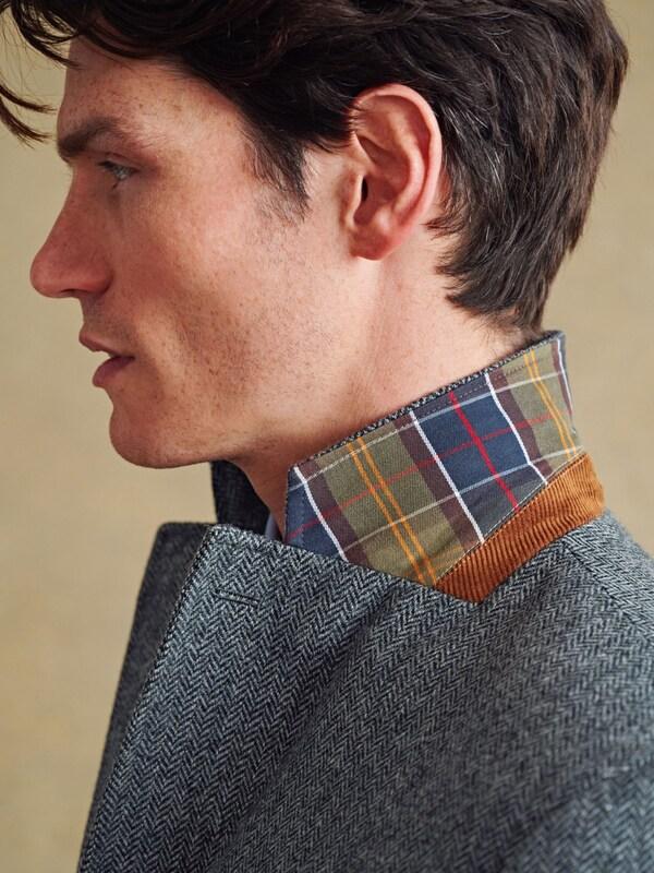 Seraphine Barbour® Grey Herringbone Slim Fit Suit Jacket