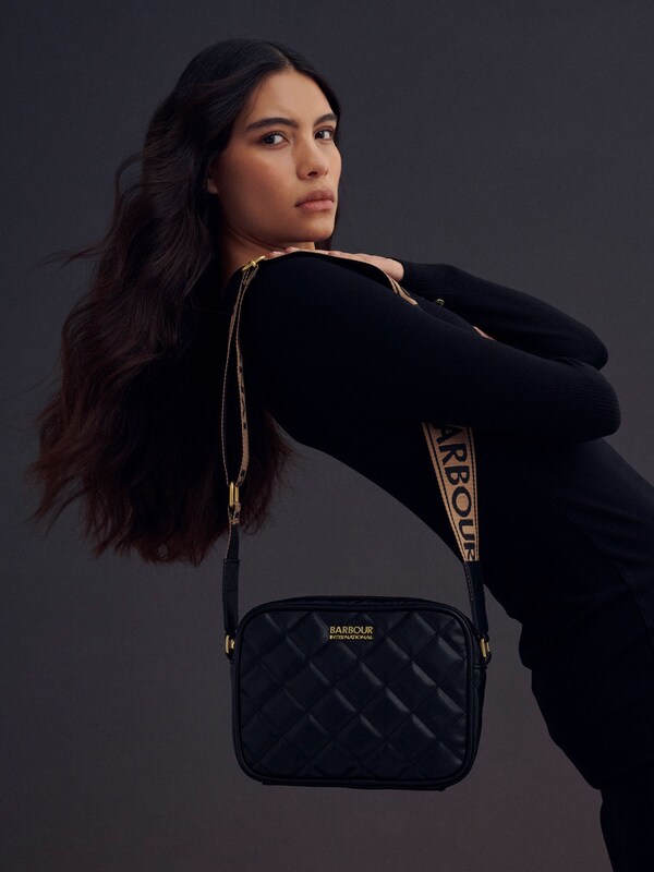 Seraphine Barbour® International Black Quilted Sloane Crossbody Bag