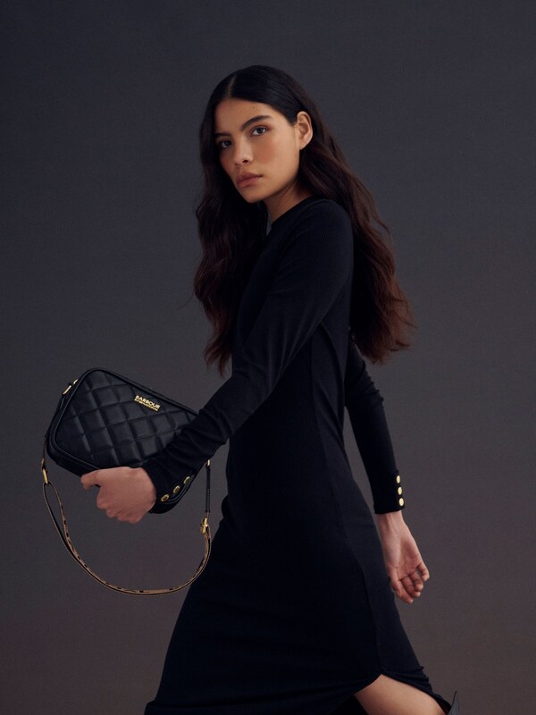 Seraphine Barbour® International Black Quilted Sloane Crossbody Bag