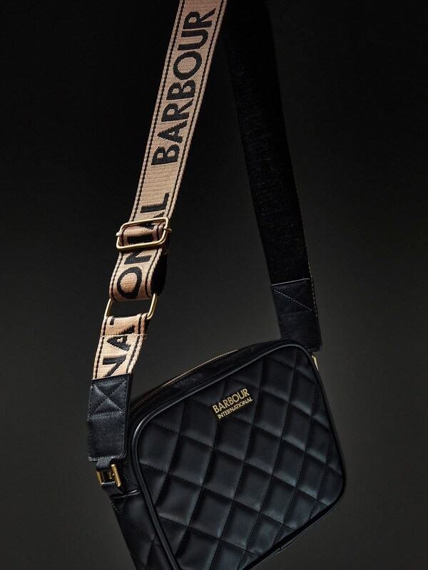 Seraphine Barbour® International Black Quilted Sloane Crossbody Bag