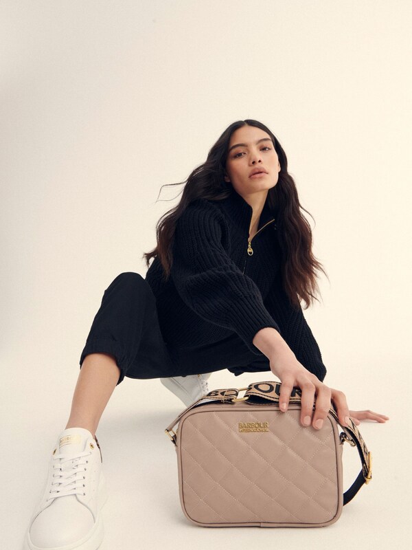 Seraphine Barbour® International Nude Quilted Sloane Crossbody Bag