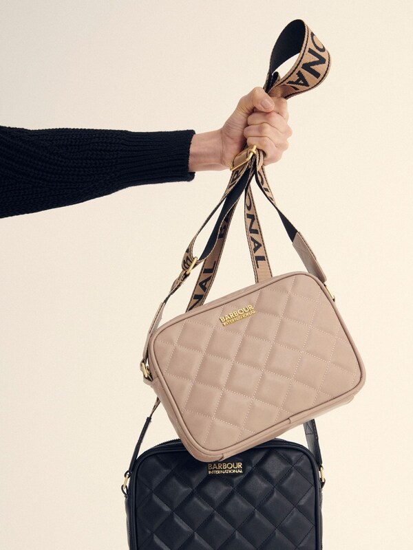 Seraphine Barbour® International Nude Quilted Sloane Crossbody Bag