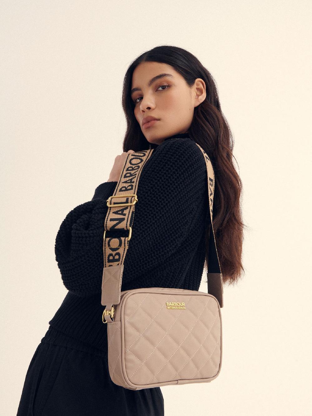 seraphine Barbour® International Nude Quilted Sloane Crossbody Bag