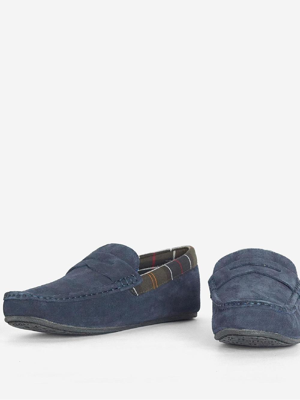 seraphine Barbour® Navy Porterfield Moccasin Slippers