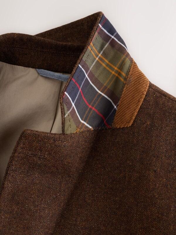 Seraphine Barbour® Rust Brown Wool Donegal Suit Jacket