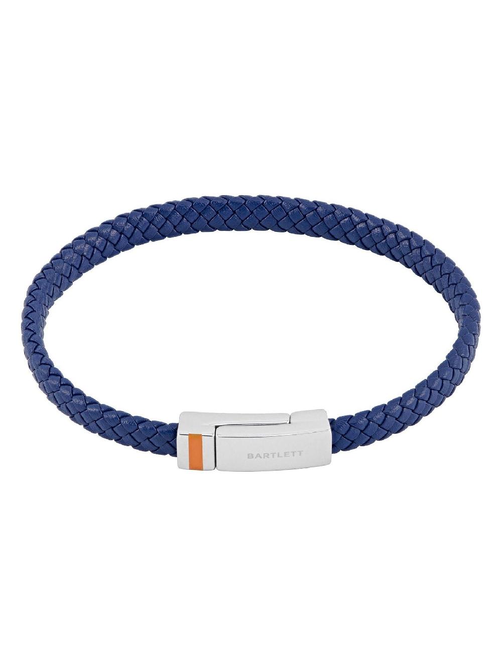 seraphine Bartlett Blue Flat Wrap Bracelet With Enamel Detail