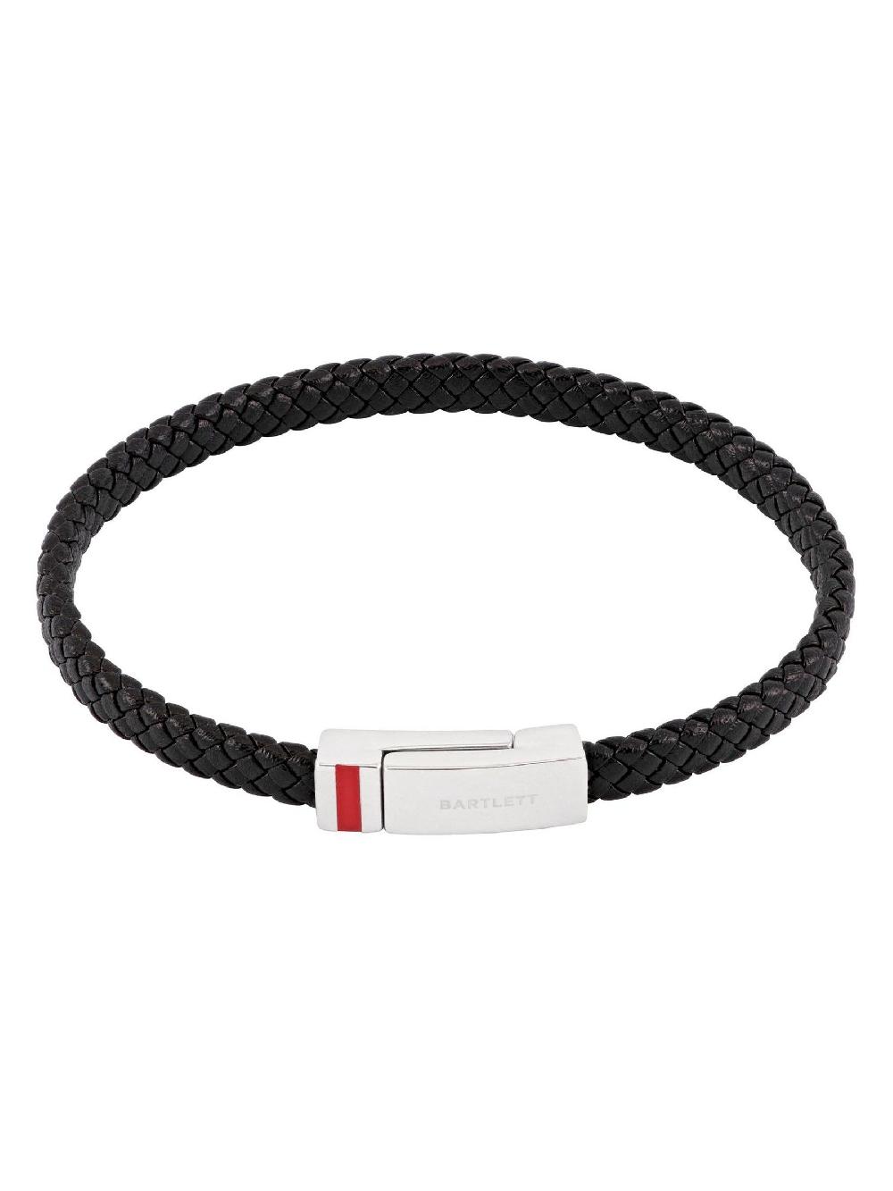 seraphine Bartlett Flat Wrap Black Bracelet With Enamel Detail