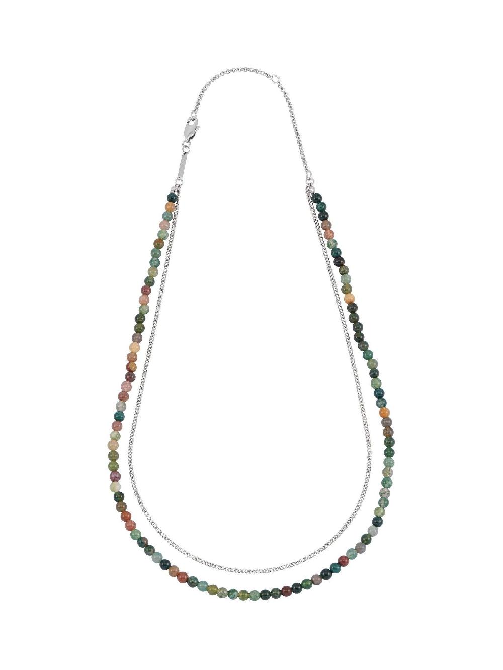 seraphine Bartlett Green Waterproof Mixed Bloodstone Double Necklace