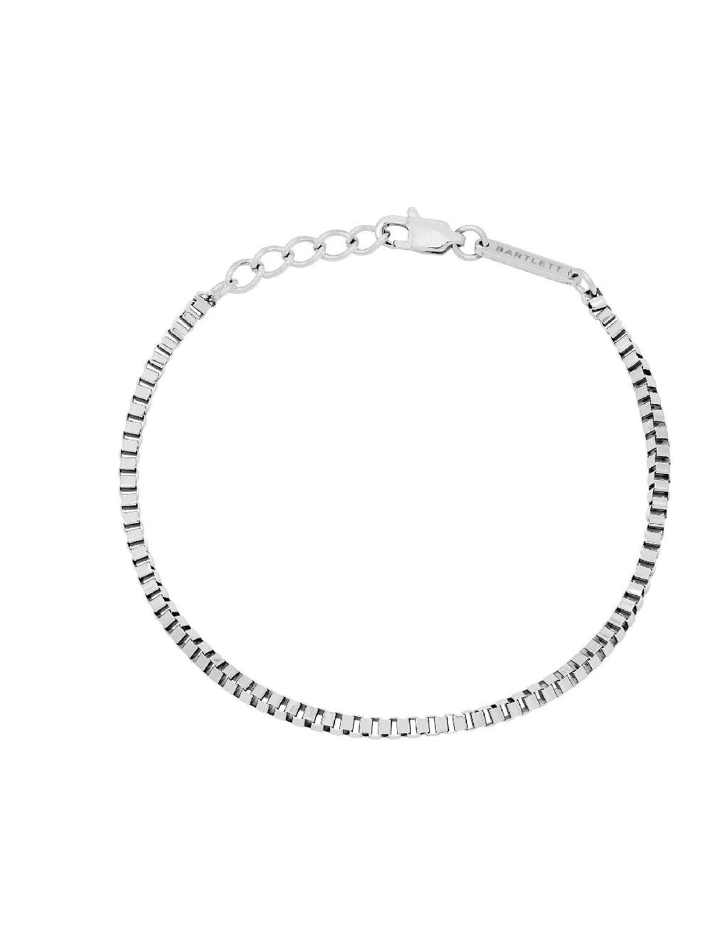 seraphine Bartlett Mens Silver Tone Box Chain Bracelet