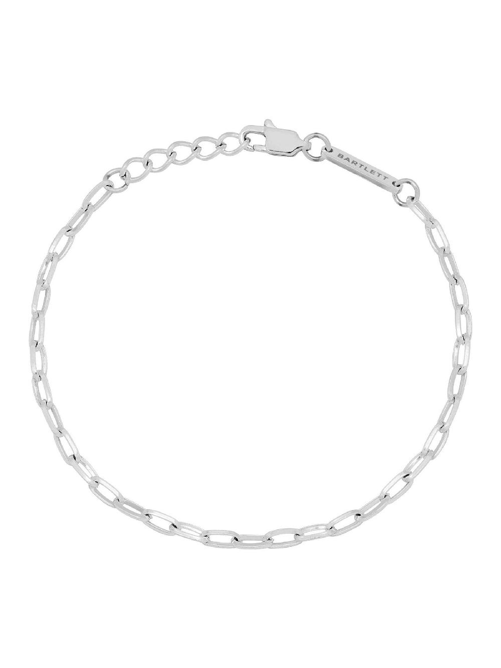 seraphine Bartlett Mens Silver Tone Paperclip Chain Bracelet