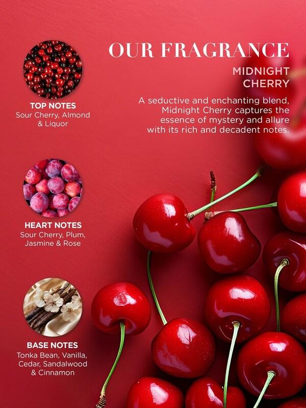 Seraphine Baylis & Harding Midnight Cherry Gift Wrapped Candlelit Bathing Gift Set