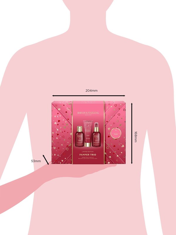 Seraphine Baylis & Harding Midnight Cherry Gift Wrapped Pamper Trio Gift Set