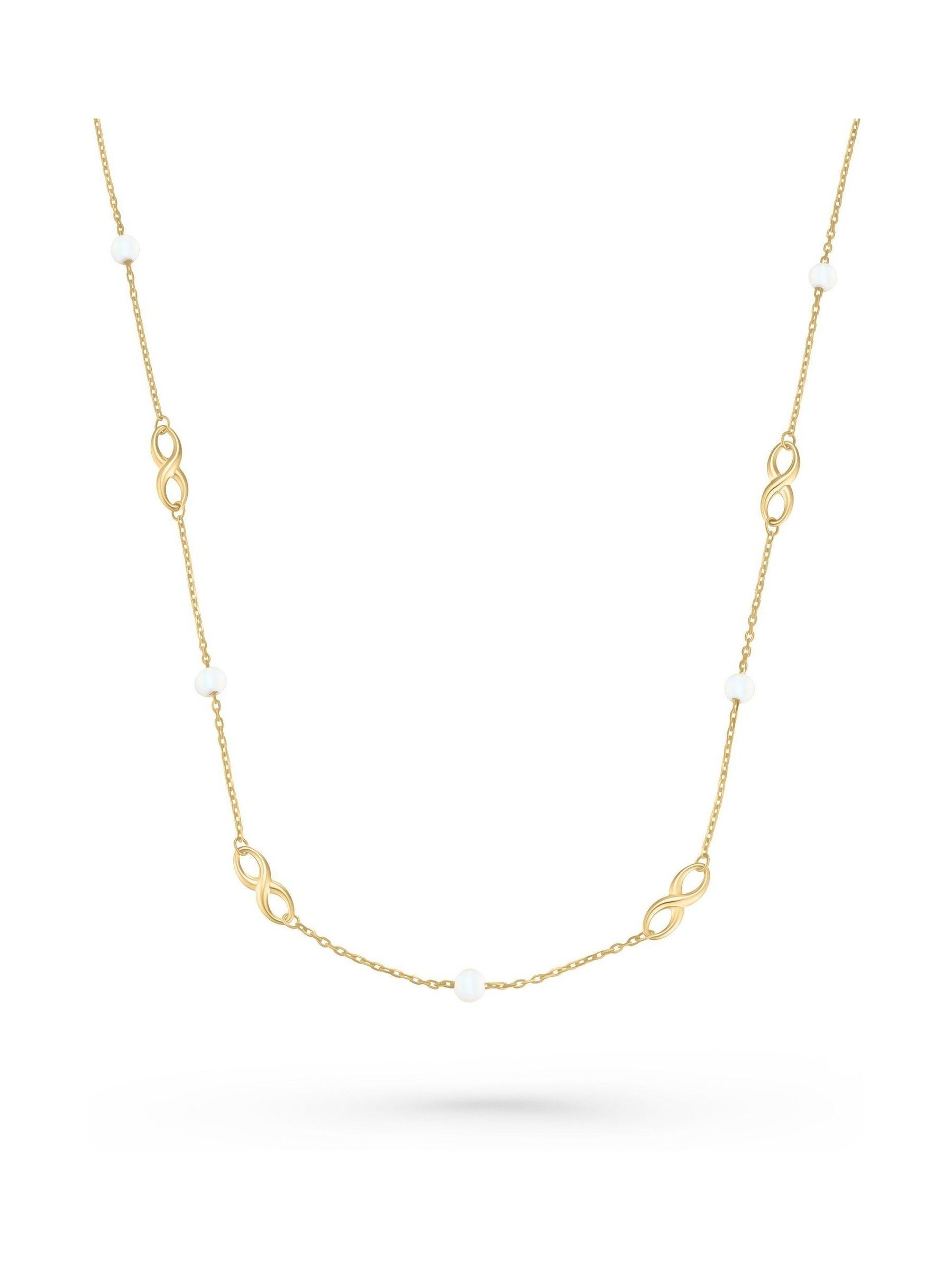 seraphine Beaverbrooks Gold 9ct Gold Freshwater Cultured Pearl Infinity Necklace