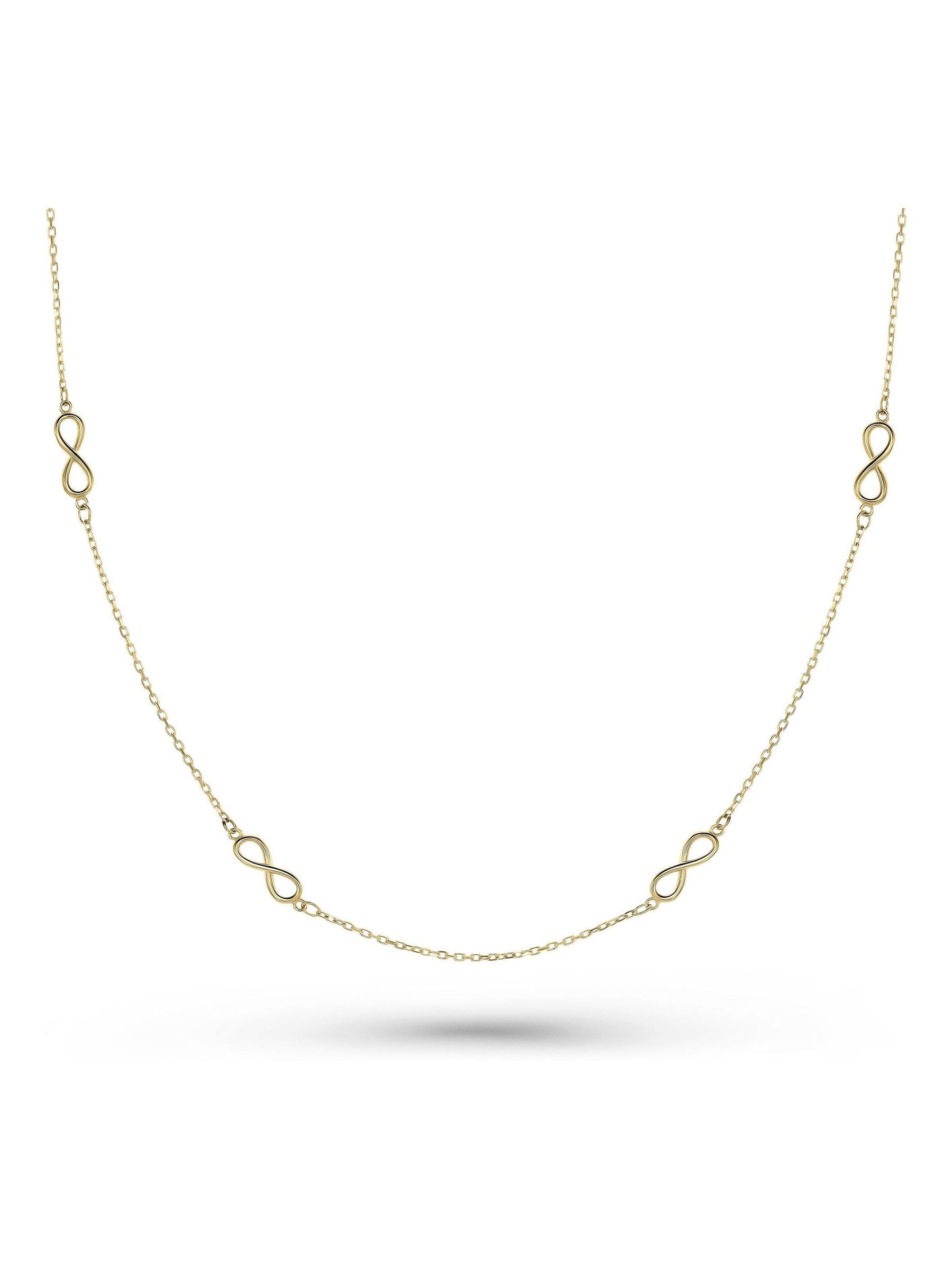 seraphine Beaverbrooks Gold Yellow Gold 9ct Infinity Necklace