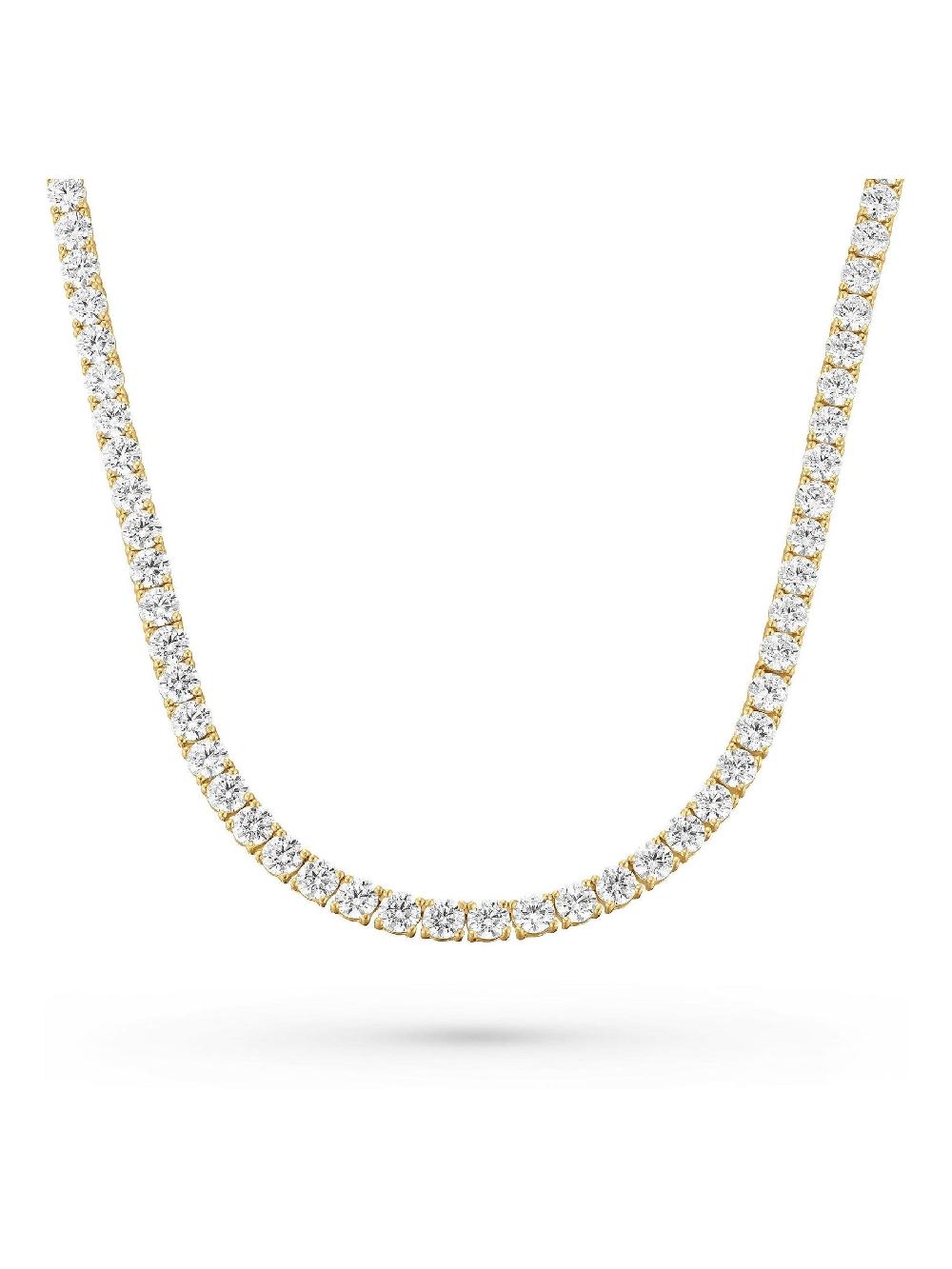 seraphine Beaverbrooks Gold Yellow Gold Plated 45cm Cubic Zirconia Tennis Necklace
