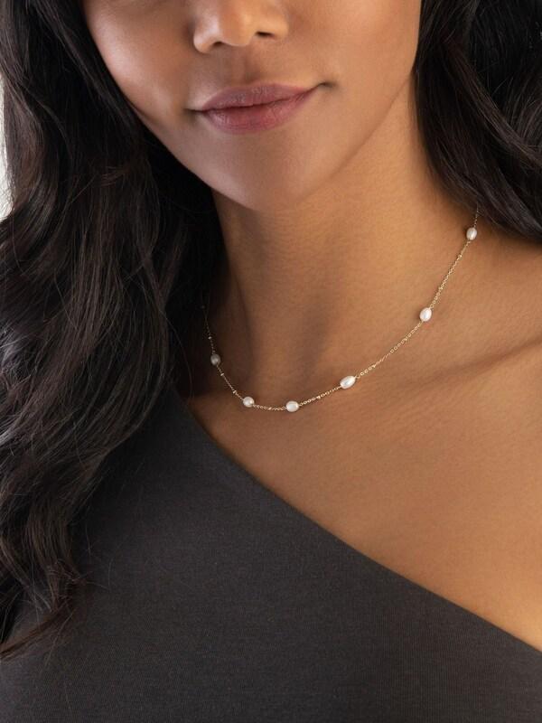 Seraphine Beaverbrooks Gold Yellow Gold Plated Freshwater Cultured Pearl Necklace