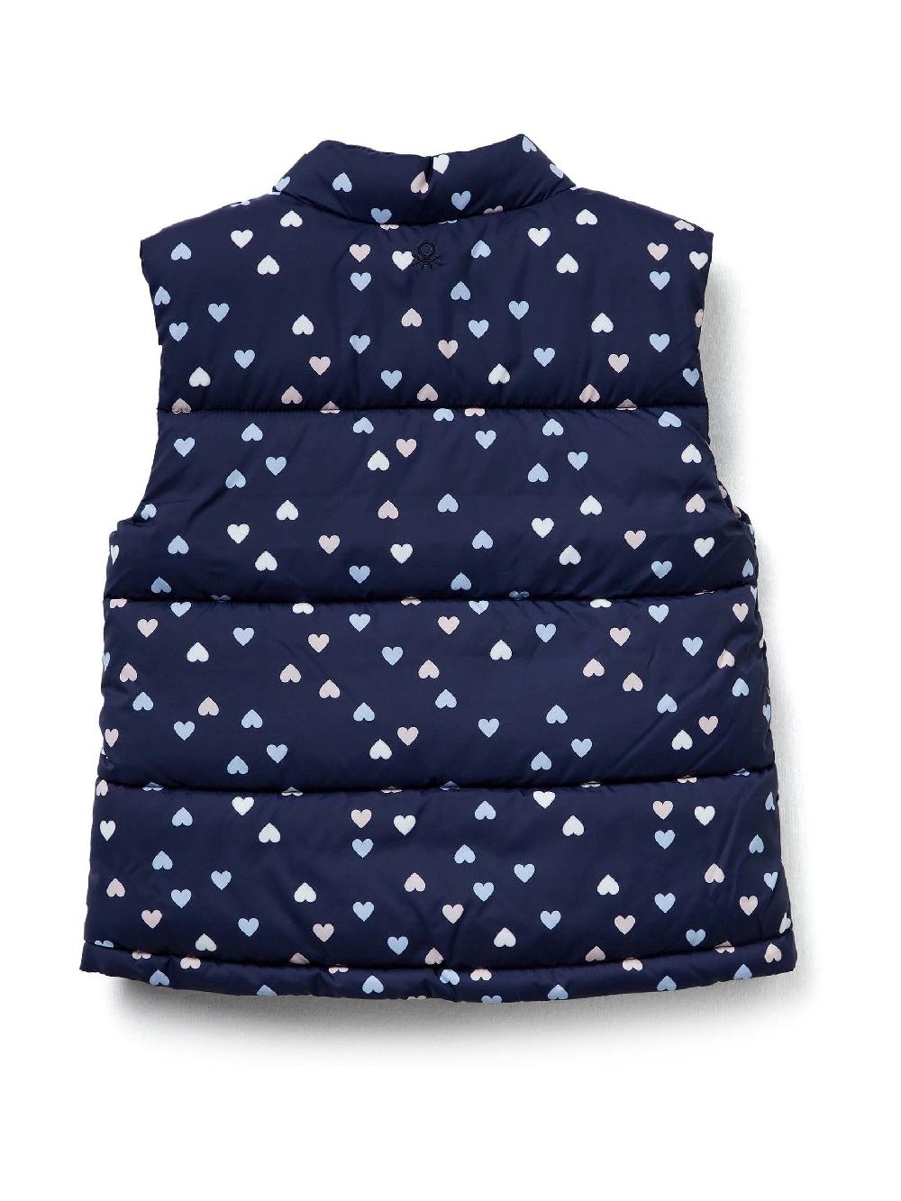 seraphine Benetton Blue Girls Printed Padded Gilet (2-6 yrs)