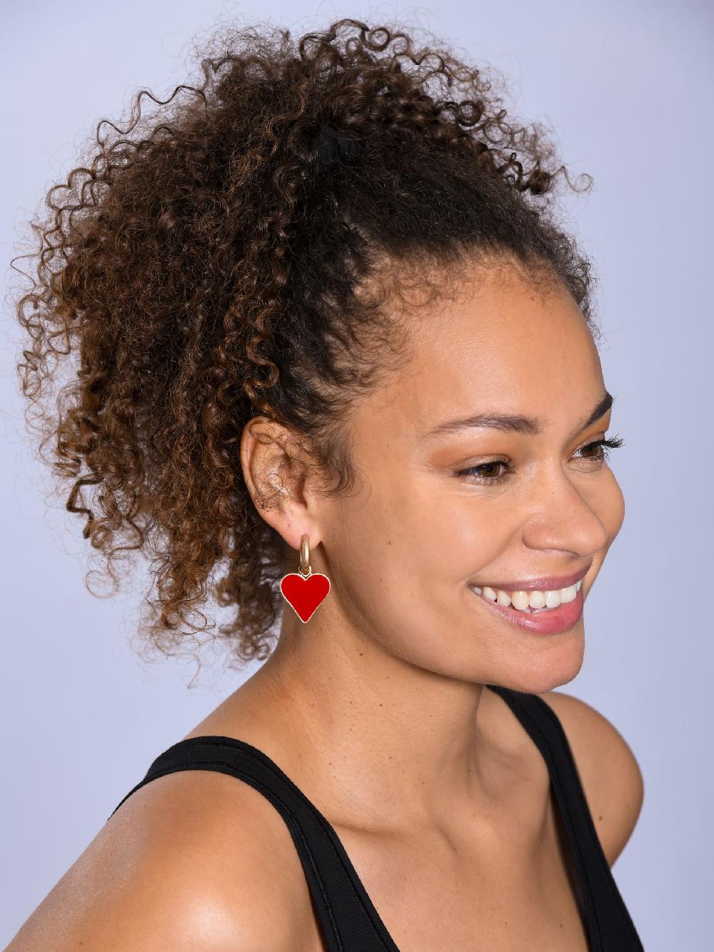 seraphine Bibi Bijoux Gold Tone Heart Drop Earrings