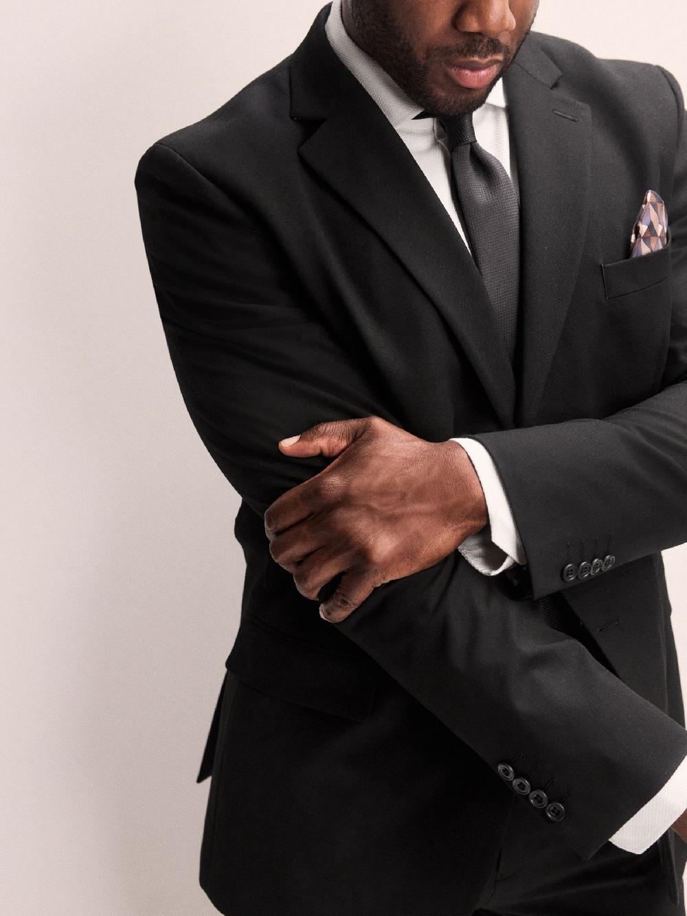 seraphine Black Muscle Fit Motionflex Stretch Suit Jacket seraphine Black Muscle Fit Motionflex Stretch Suit Jacket