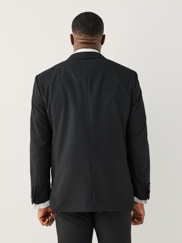 Seraphine Black Muscle Fit Motionflex Stretch Tuxedo Suit Jacket