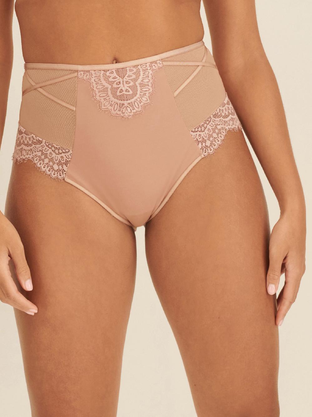 seraphine Black/Nude Tummy Control Lace Knickers 2 Pack